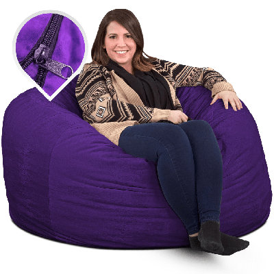  | Housse de remplacement pour fauteuil à billes de 4 pi seulement | Lavable amovible | Housse seulement