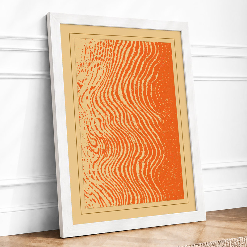 Undulating Waves Minimalist - Print, A4 - 29.7 x 21.0 cm, White