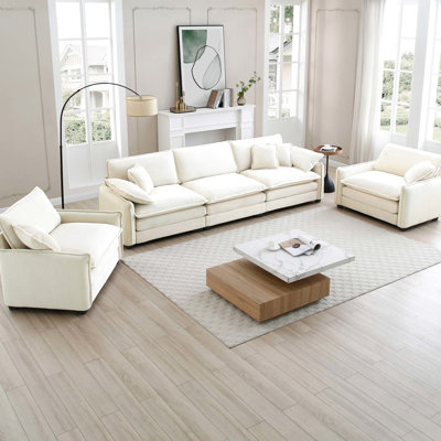 Cozy 5 In Beige Corduroy, Soft Cushions, Home Cinema Style, Retro And Fashionable Design Comfortable Corduroy , 5, Design, Modern Blend