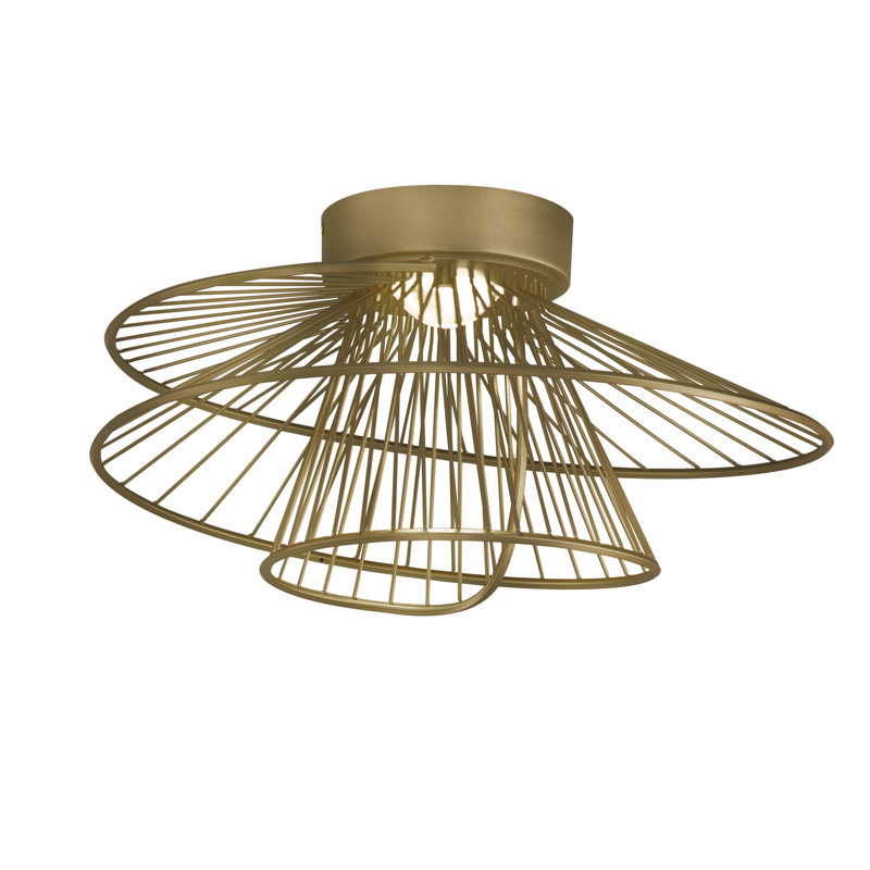 Cusack LED Flushmount, Natural Aged Brass