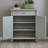Gray Solid Wood Shoe Storage Bench