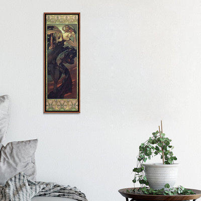 The Moon And The Stars: Evening Star, 1902 by Alphonse Mucha - Panoramic Painting on Canvas