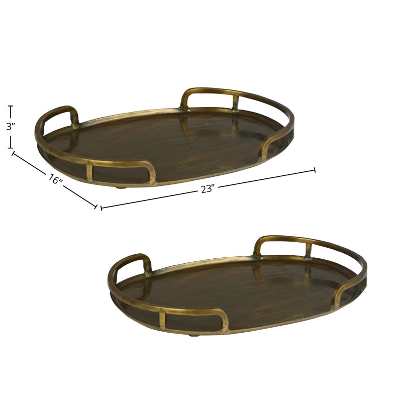 Fatima Aluminium Perfume Tray, Antique Brass