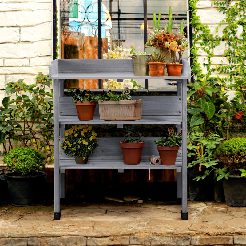  Potting Bench, Gray