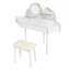Meuble-lavabo de coin avec miroir à DEL et tabouret Modern
