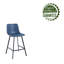 Dasha Microfiber Counter Stool with Metal Legs-832829179