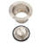 3-1/2" EZ-Mount Brass Kitchen Sink Waste Disposal Drain Flange and Stopper-21698570