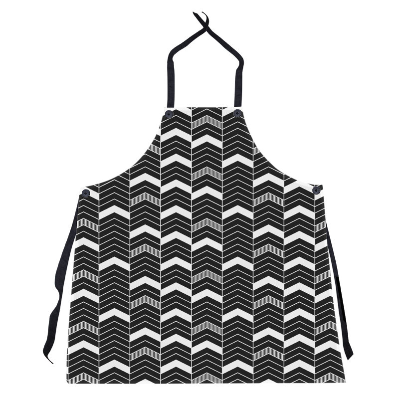 Tablier à chevrons Stephenie, Noir