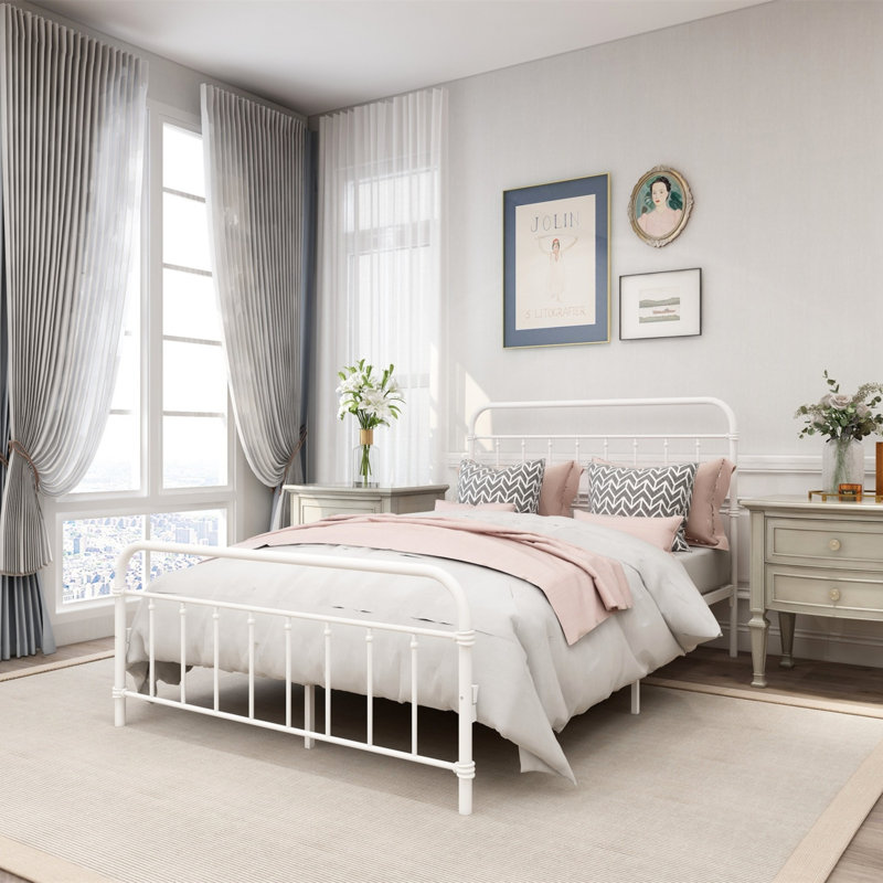 Colina Metal Bed, Full/Double, Brown