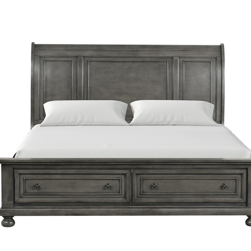 Lit exquis avec rangement fonctionnel et fabrication durable, parfait pour une chambre à coucher confortable et organisée.