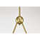 Gethra Split Sphere Brass And Frosted Glass Pendant Ceiling Lamp 2-light Down Rod
