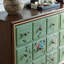 Armoire d'appoint verte et bois manufacturé vert
