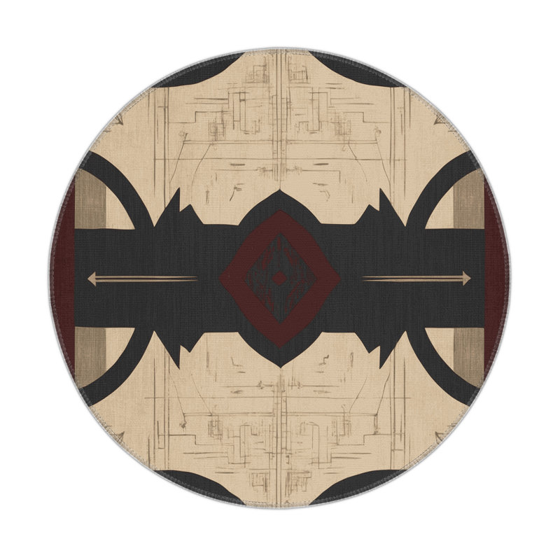 Regal Embers Indoor And Outdoor Area Rug, Round 5'