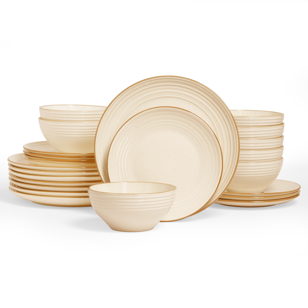 24 Piece Dinnerware Set, Dish Set for 8 Famiware