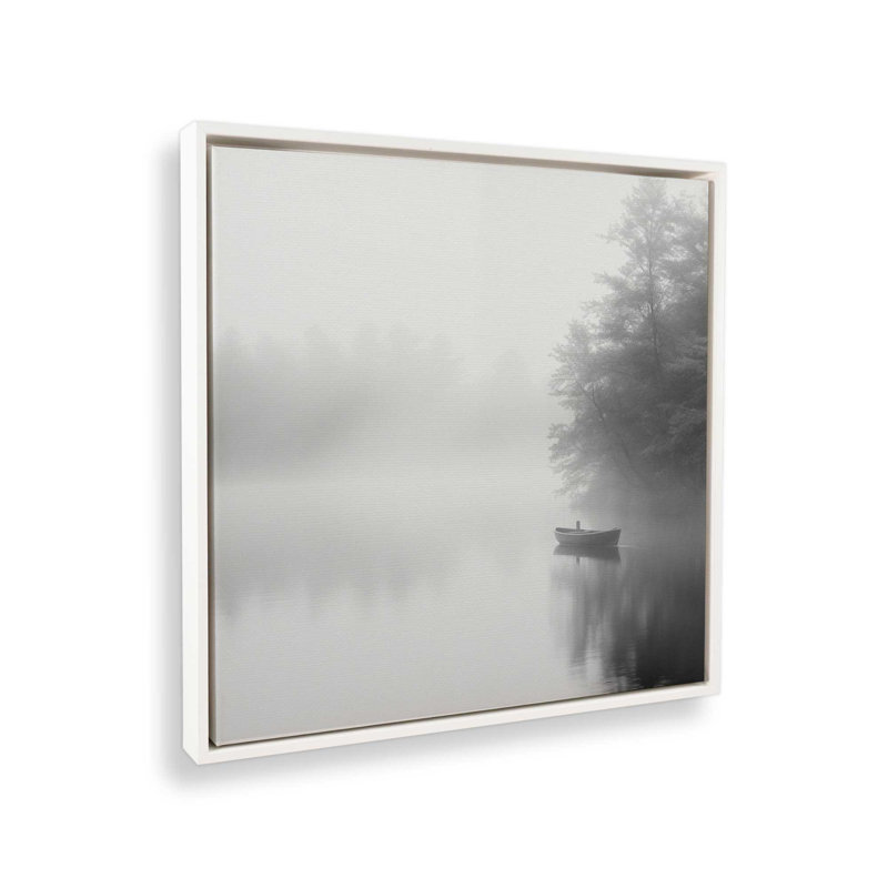 TITLE, reproduction sur toile, Cadre flottant blanc opaque, H 24,75 po x l 24,75 po x P 1,75 po, 1