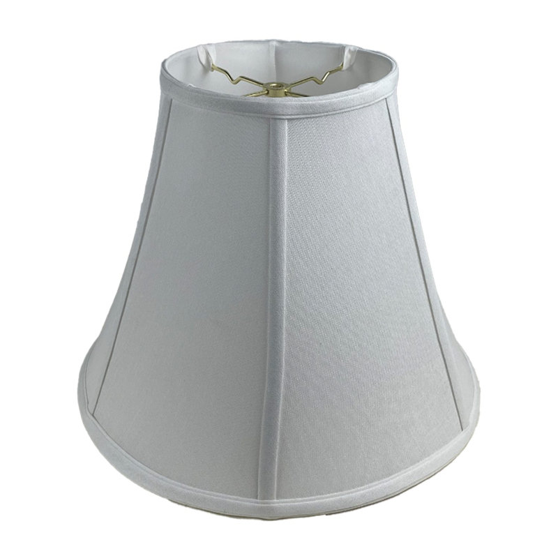 Royal Designs, Inc. BSO-704-18LNWH, abat-jour de base en forme de cloche véritable, 9 x 18 x 13,6, blanc lin, Lin blanc