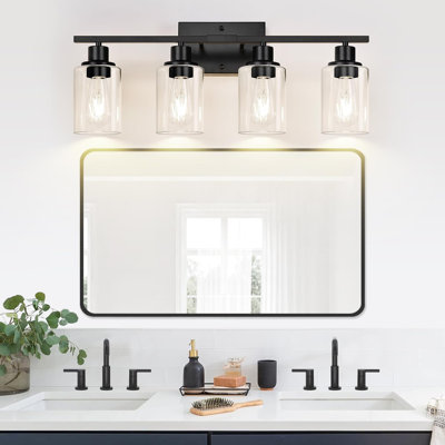 Lampe de coiffeuse moderne noir mat