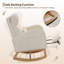 Chaise berçante - Fauteuil oscillant inclinable moderne avec coussin et poches latérales - Chaise de chambre de bébé et de salon confortable-19849808