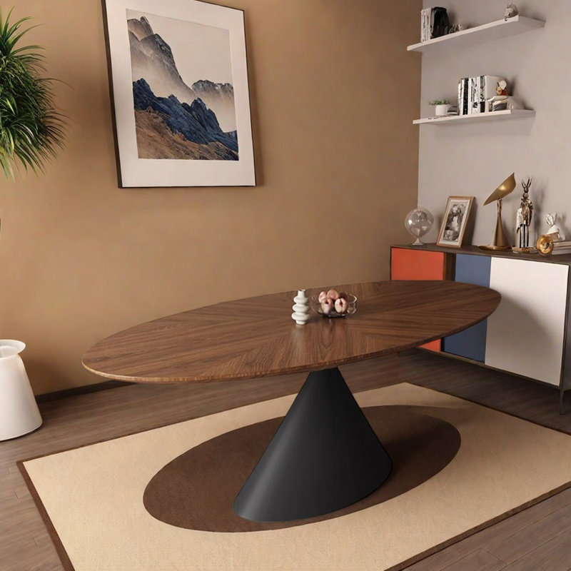 Minimalist Design Oval Creative Modeling Table, 29.52"H x 70.86"L x 35.43"W