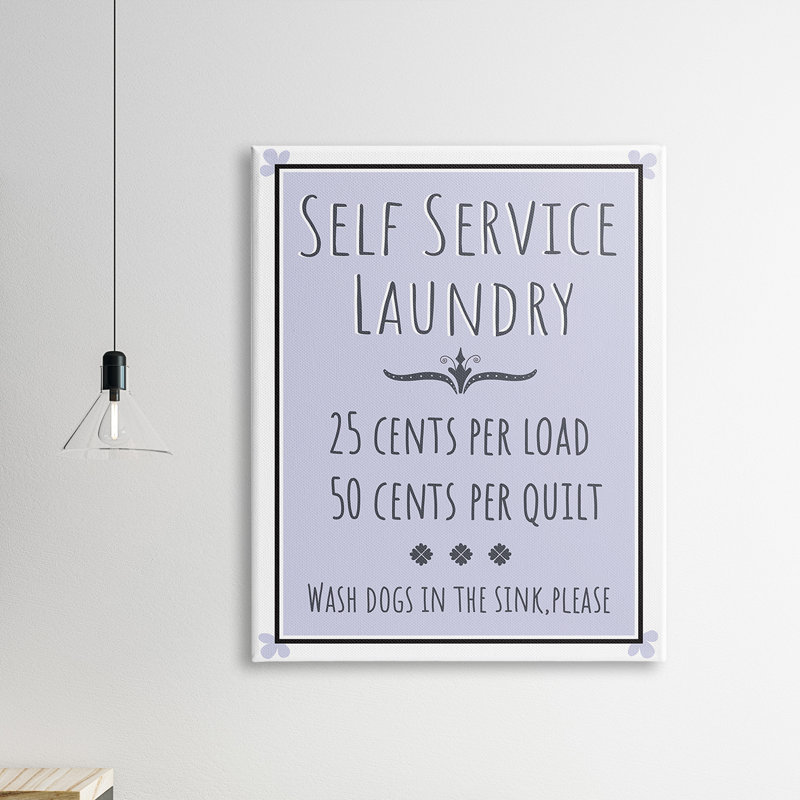 Laverie en libre-service - Publicité, Toile tendue, H 48 po x l 36 po