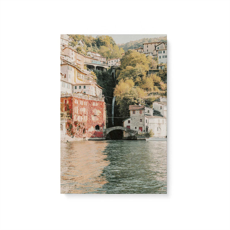 Impression sur toile roulée Village Reflections, sans cadre, 12 po x 8 po, H 18 po x l 12 po x P 1,25 po, Toile tendue