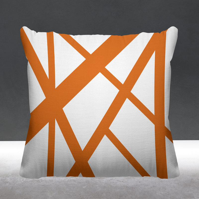 Shelly Outdoor Reversible Throw Pillow, 17W" x 17H", Orange