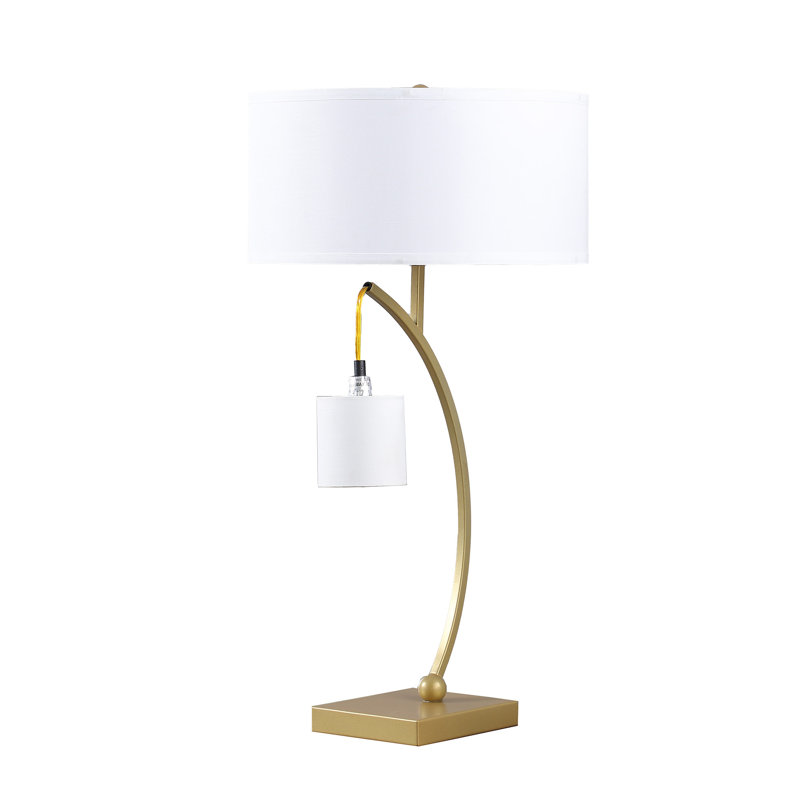 Lampe de bureau en métal Deth, Or mat, 120 V