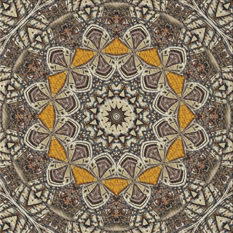 Tapis brun, Carré 7 pi