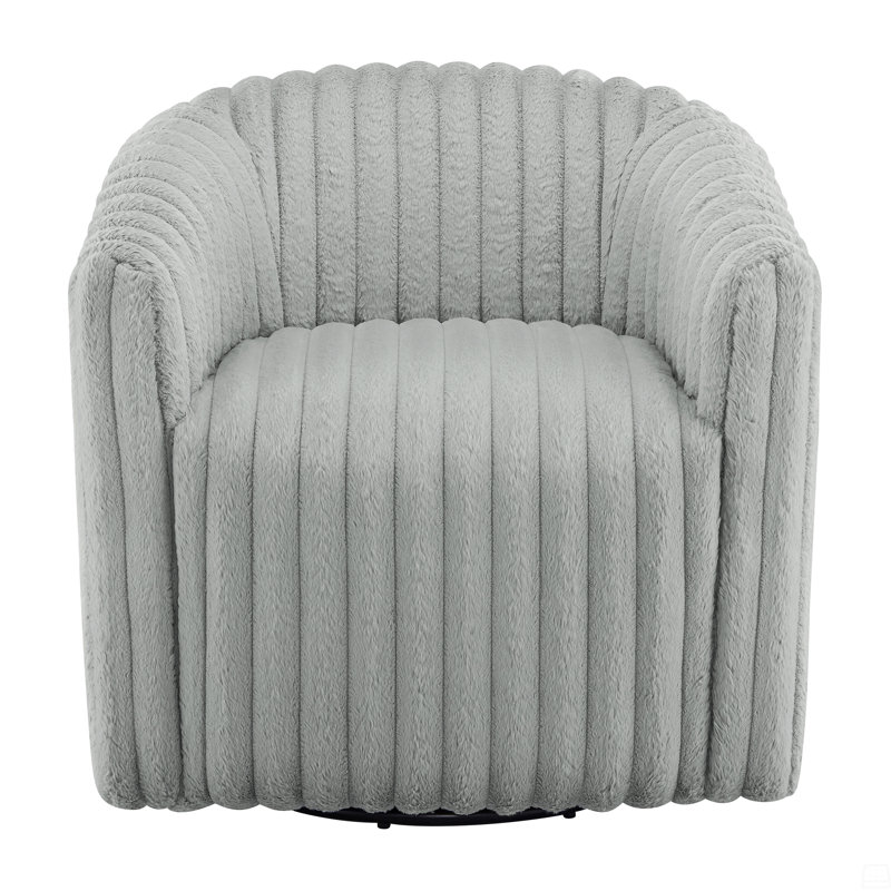 Fauteuil demi-tonneau pivotant ultra moelleux en forme de corde