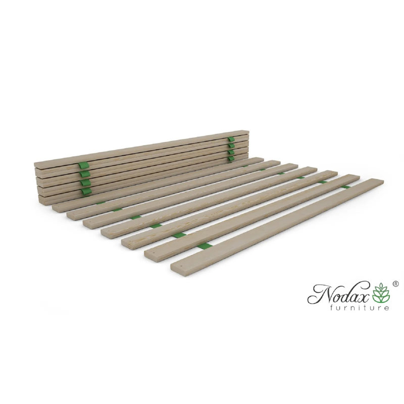 Nodax Wooden Bed Frame Slats - 100% Pine Wood Replacement Slats, Sustainable & Eco-Friendly Material, Easy to Assemble | Set of 16
