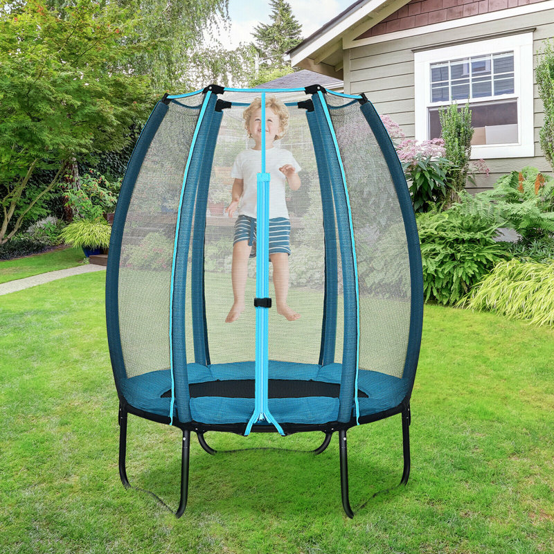 Trampoline de cour arrière 42 po Gymax hors terre avec enceinte sécuritaire