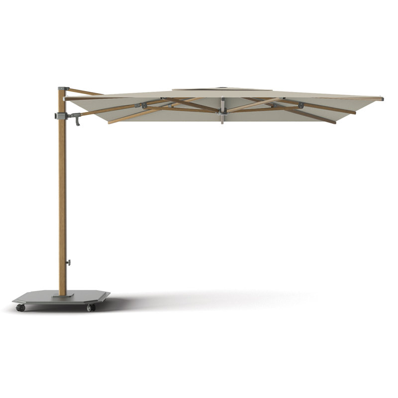216'' W Sunbrella® Cantilever Umbrella, Silver Anodized, Charcoal, Cast Ash Sunbrella® Plainweave