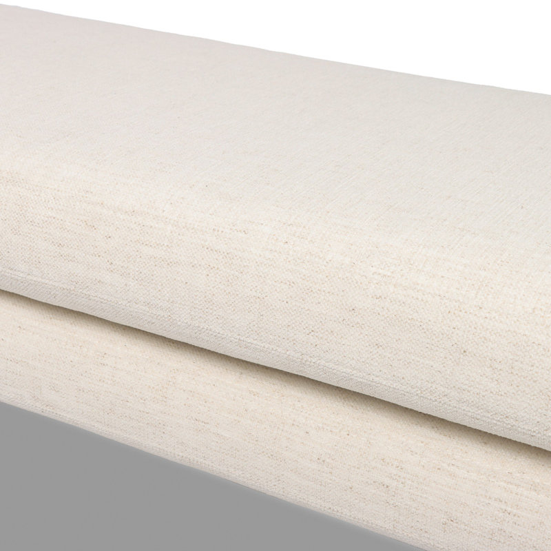 Serena Accent Bench, Crypton Nomad Snow, 19" H x 70" W x 18" D
