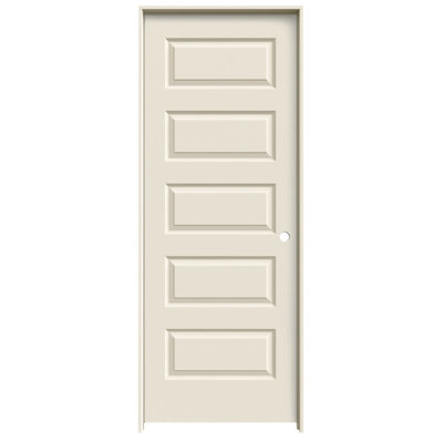 Molded Interior Door 96'' Solid + Manufactured Wood Paneled with Installation Hardware Kit without Installation Hardware Kit Prehung Door
