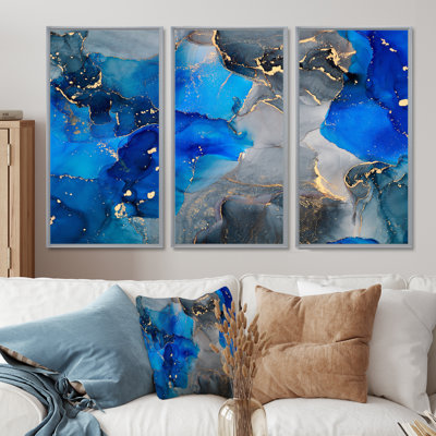 Peinture abstraite de luxe - peinture sur toile 3 pièces