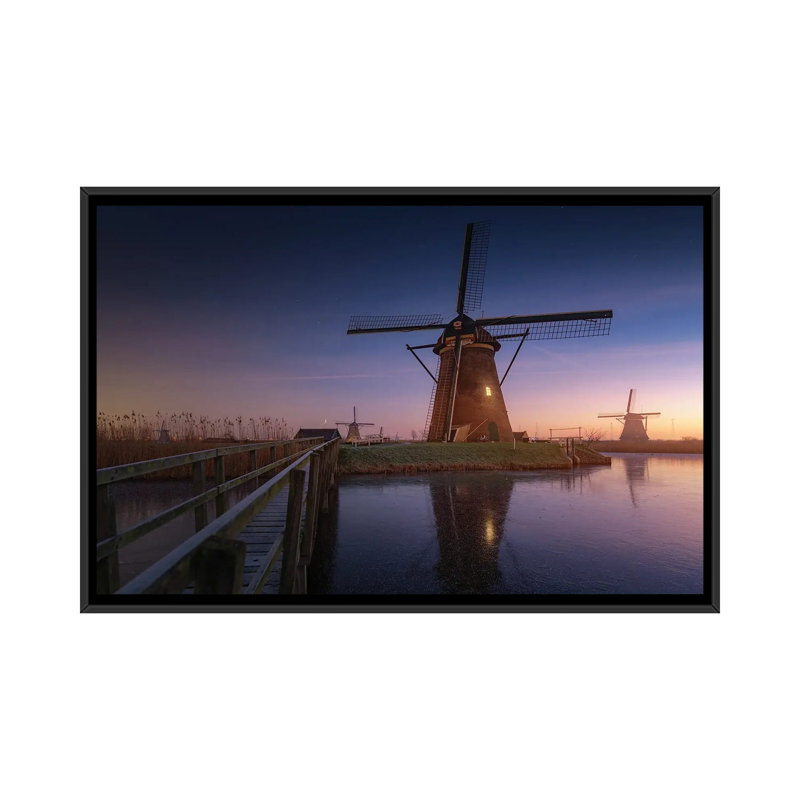 Kinderdijk II by Juan Pablo de Miguel - 1 Piece Floater Frame Wall Art on Canvas