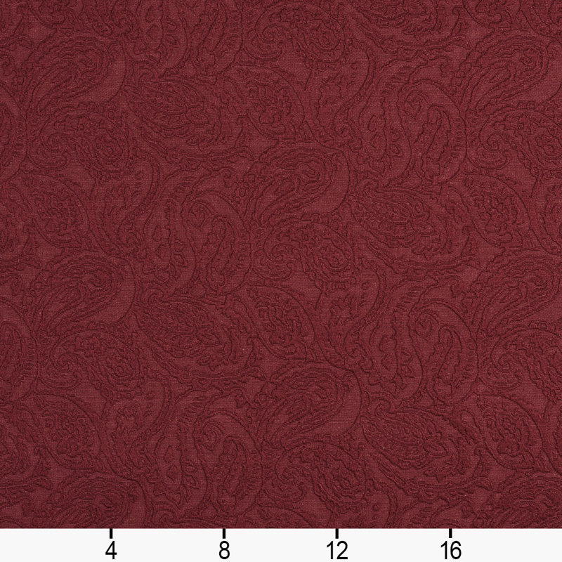 Tissu motif cachemire, Rouge