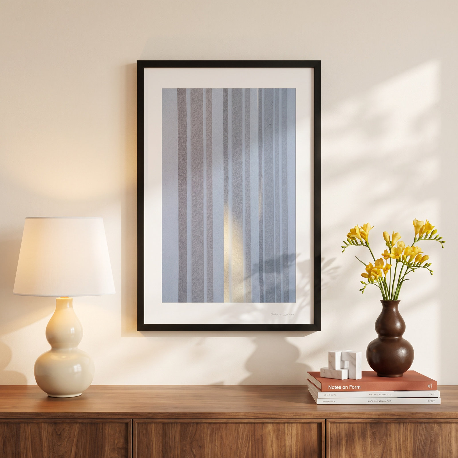 Ludvig "Sun and Concrete 2" Photo Print, 25" H x 17.5" W x 1.25" D, Black