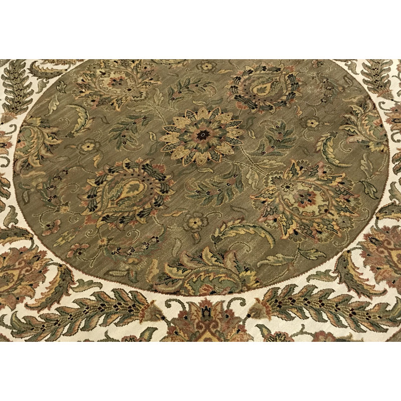 Trinity Hand-Knotted High-Quality Brown Round Area Rug