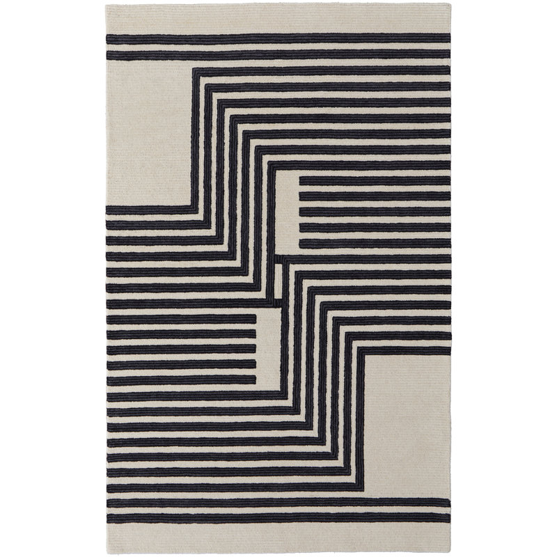 Raku Wool Abstract Indoor Rug, Rectangle 9' x 12'