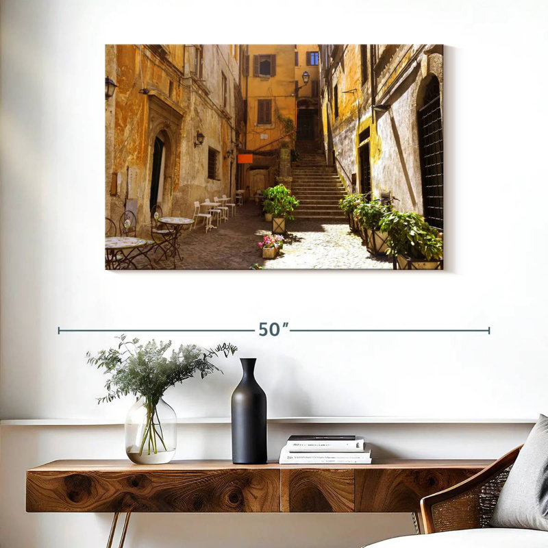 Senne, rue romaine pittoresque, H 26 po x l 39 po