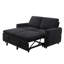 Canapé-lit convertible 3-en-1 avec dossier réglable à 3 niveaux, canapé-lit escamotable en chenille moderne de 63 po avec ports USB-810029412