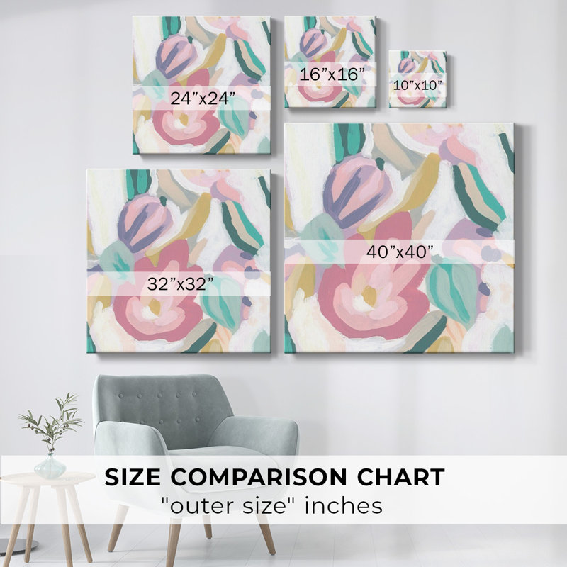 Floral Rapport III-Gallery, toile tendue, H 16 po x l 16 po x P 1,5 po