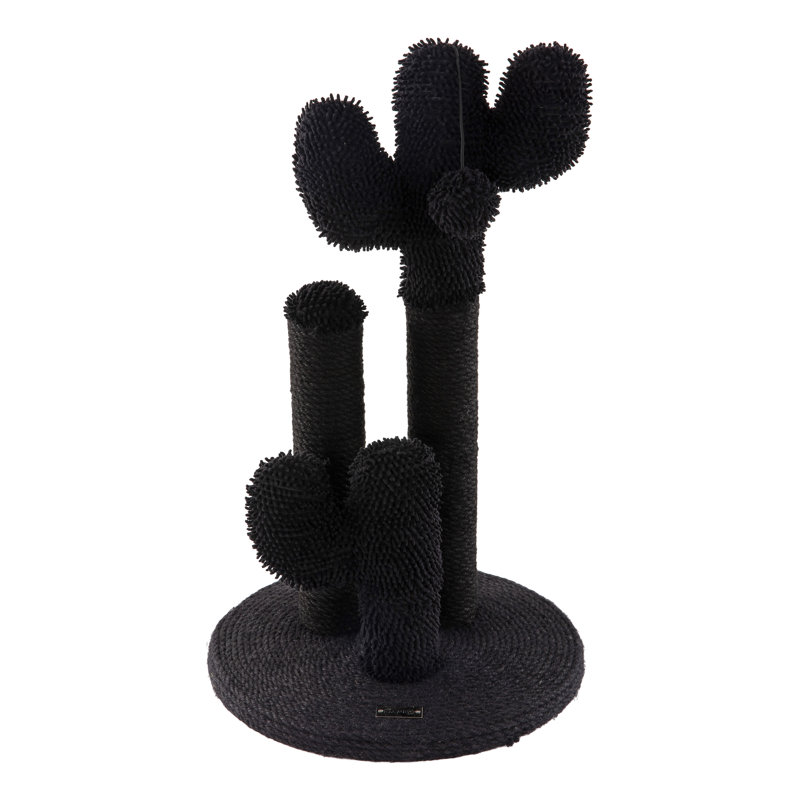 Grattoir pour chat Eppo Modern Jute Triple-Cactus, H 21,5 po x l 13 po x P 13 po, Noir