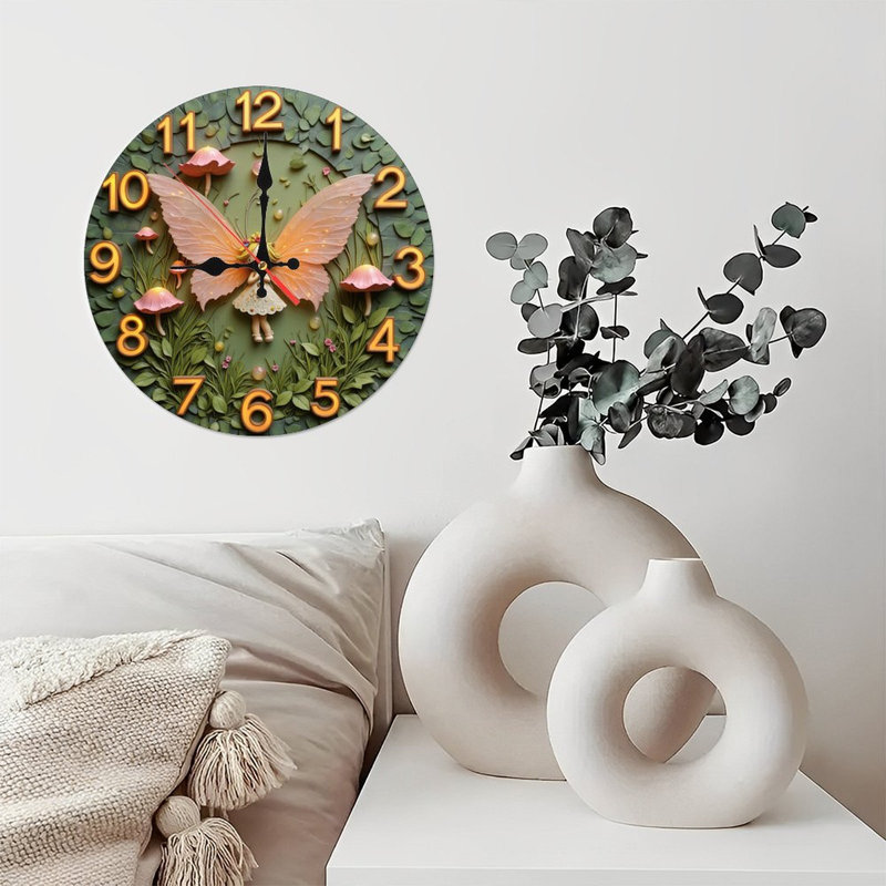 Horloge murale papillon