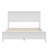 Modern White Solid Wood Full Platform Bed