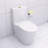 CCJKLO 1.6 GPF Elongated 16.5 Comfort Height Chair Height Floor Mounted Close Coupled Toilets with Seat Included