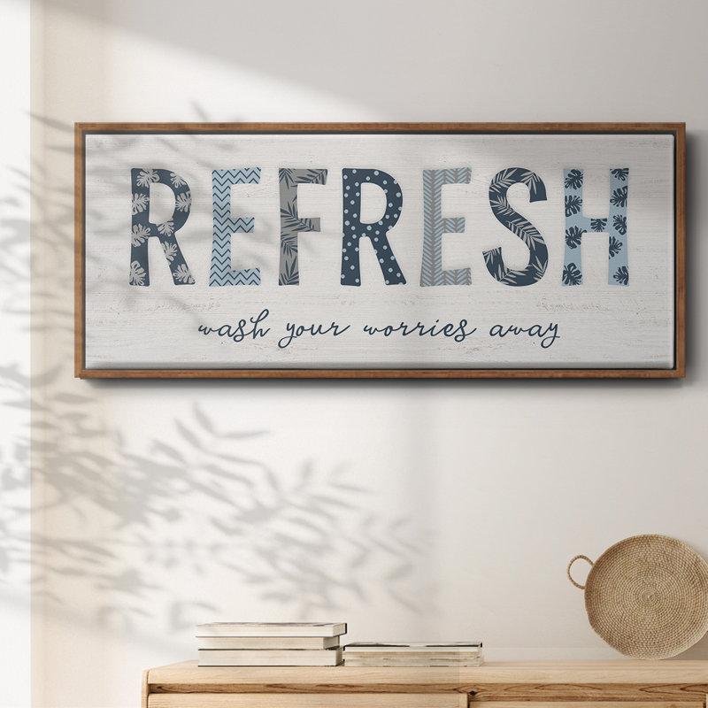 Refresh- Framed Canvas, 20" H x 50" W