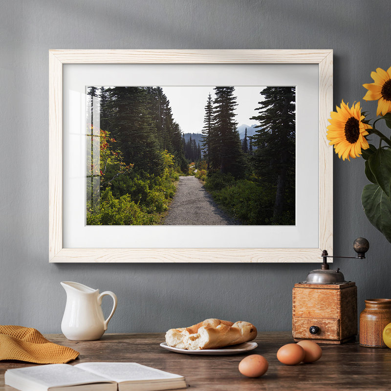 Endless Path - Reproduction encadrée rustique avec tableau mat, Blanc, H 22 po x l 32 po x P 1,5 po