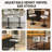 Swivel Adjustable Height Bar Stool ,Counter Height Bar Stools Set of 2, Fabric Upholstered Counter Barstools with Backrest for Kitchen Island, Home Bar,Beige-116793420